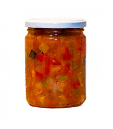 Pisto de verduras hecho con aceite de oliva 370g Rosara