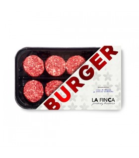 Mini Hamburguesa meat de ternera 35g baja en sal La Finca (Caja de 3kg)