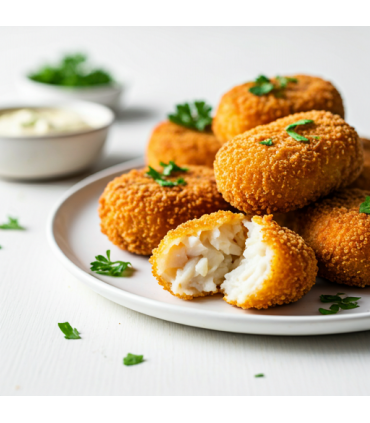 Croquetas de bacalao con panko 1kg Ameztoi (28x35g)