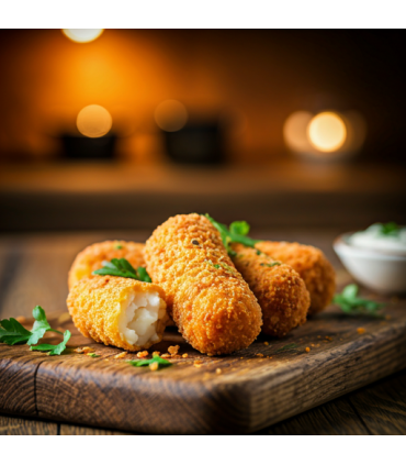Croquetas de bacalao con panko 1kg Ameztoi (28x35g)