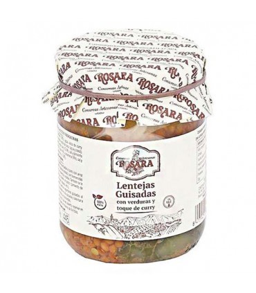 Lentejas guisadas con verduras al curry 500g Rosara