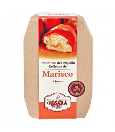 Pimiento del piquillo relleno de marisco 250g Rosara
